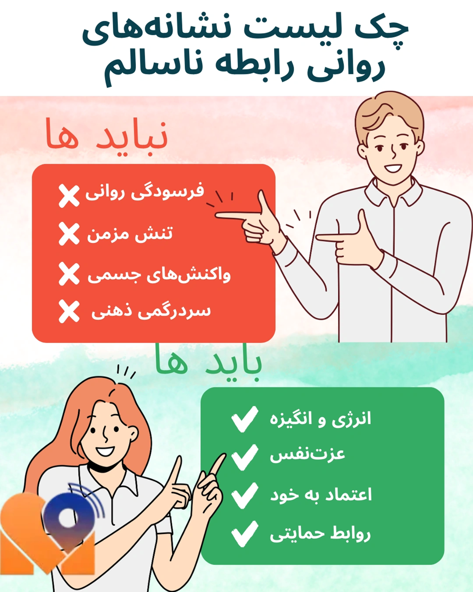 چک لیست نشانه‌های روانی رابطه ناسالم